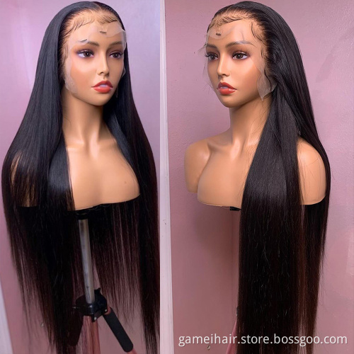 Wholesale Very Long 40 Inch 250% Density Hd Full Lace Frontal Closure Wig.Cheap 100% Brazilian Virgin Human Hair Lace Front Wigs